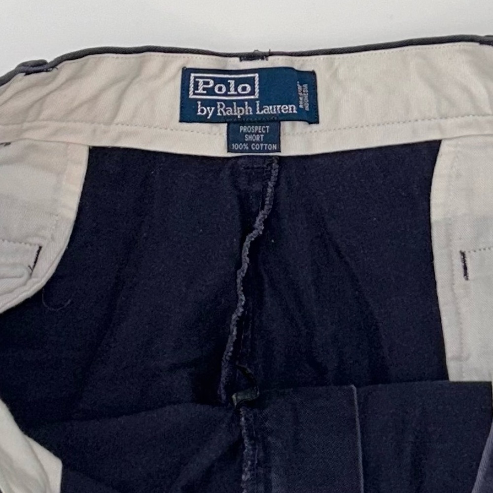 Polo‎ Ralph Lauren Prospect Short, men’s navy Classic Chino Vintage size 38 - Picture 3 of 10